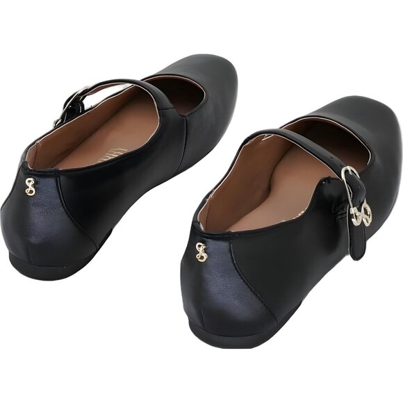 Sam & Libby Fredi Mary Jane Black Flats Strap Buckle Women's US 6.5M - Picture 3 of 6